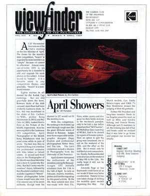 April 1997 Viewfinder April 1997 Viewfinder